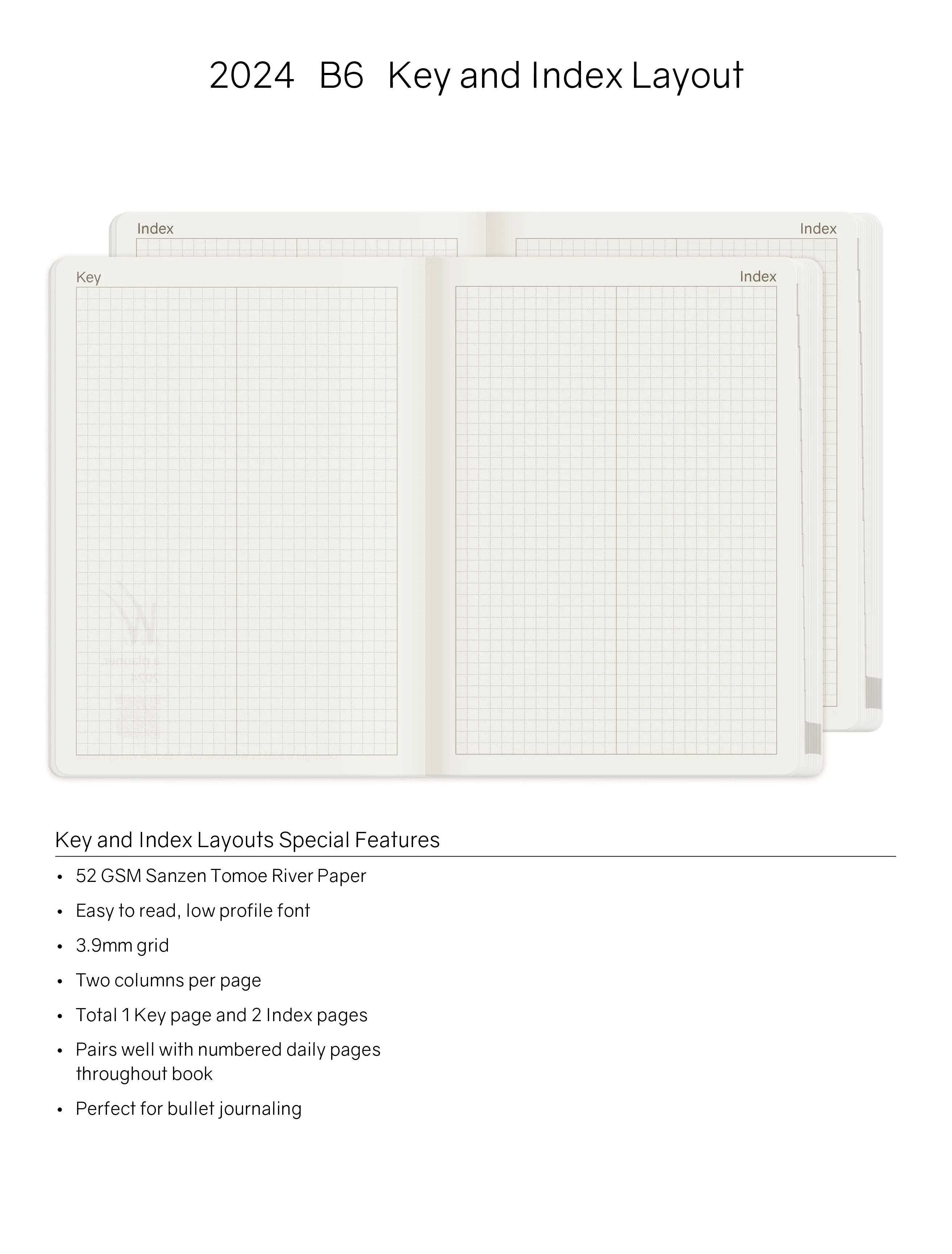 2024 B6 Weekly Planner - 52gsm Tomoe River Paper (All in One)