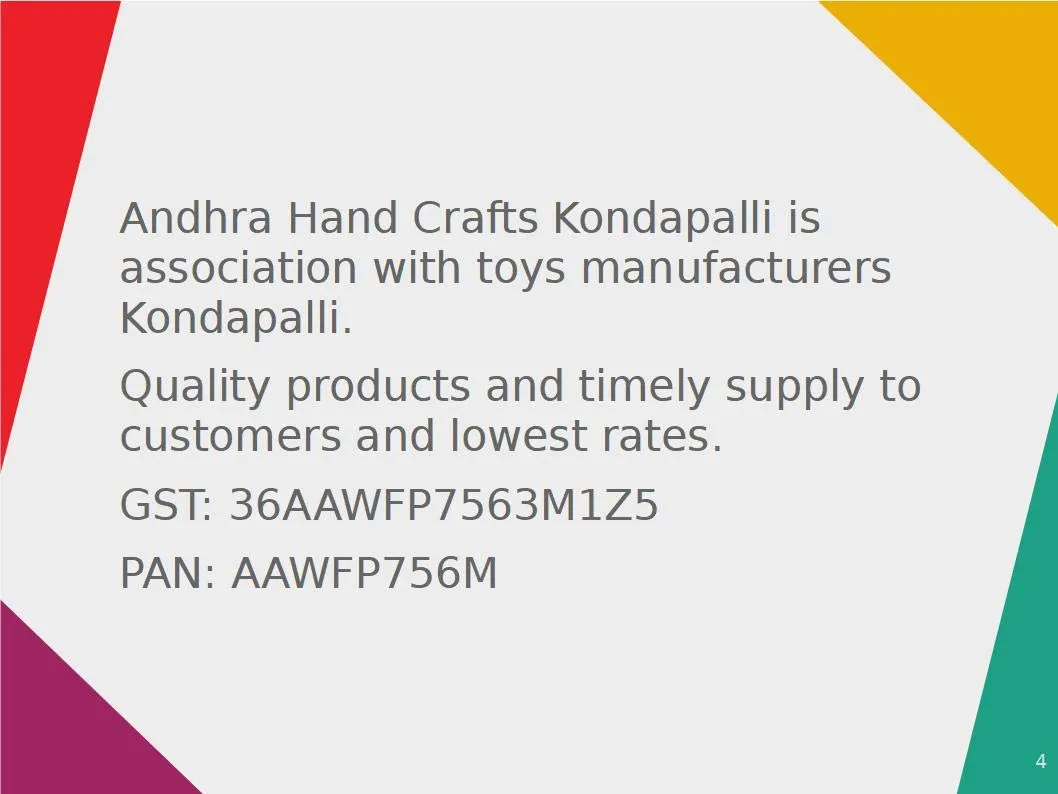 Andhra Hand Crafts Kondapalli Wood Kondapalli Hut, Standard, Multicolour