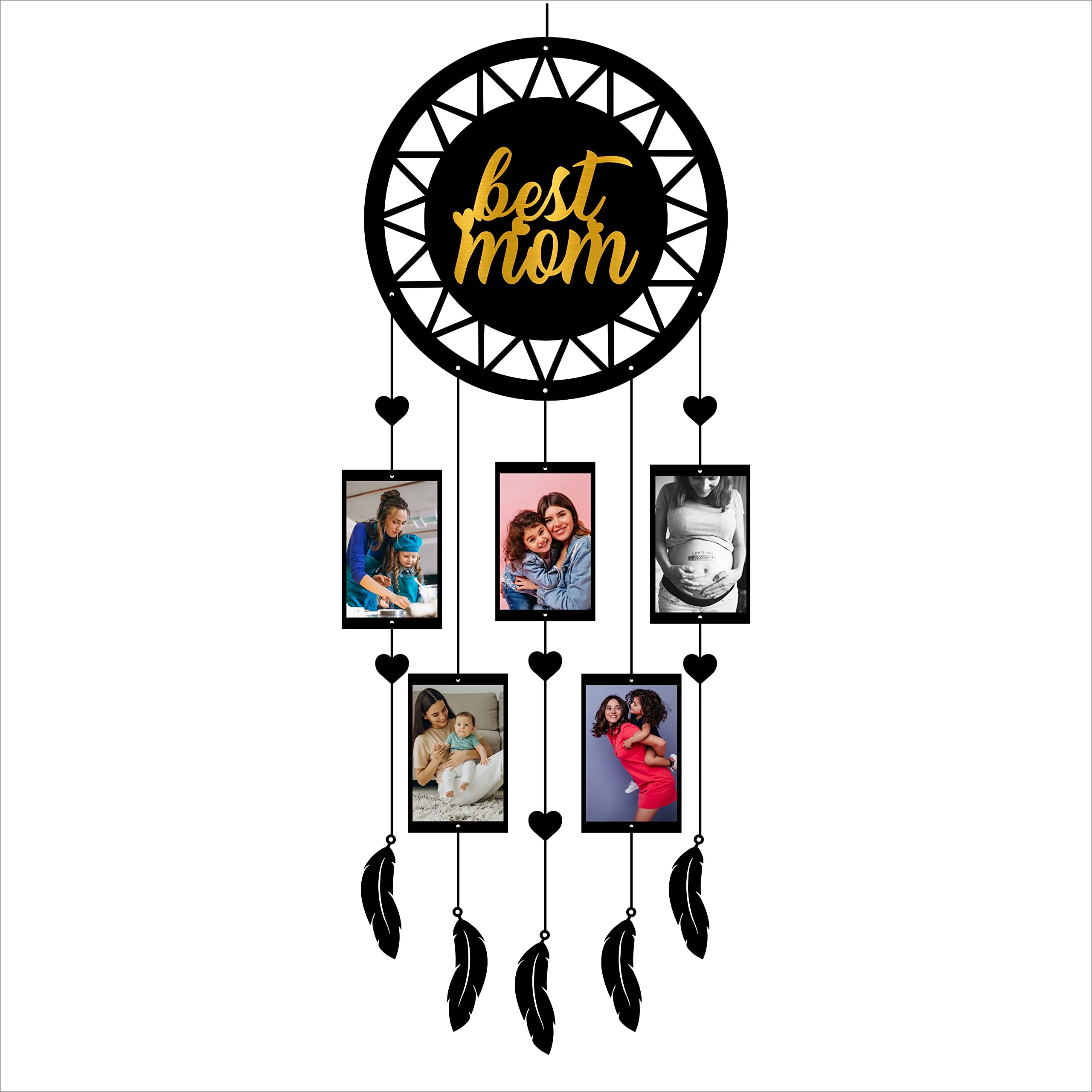 Artle Media Gift - Dream Catcher with Photo Frame and Mom Birthday Gift, Wall Hanging, Home Decore (Medium)