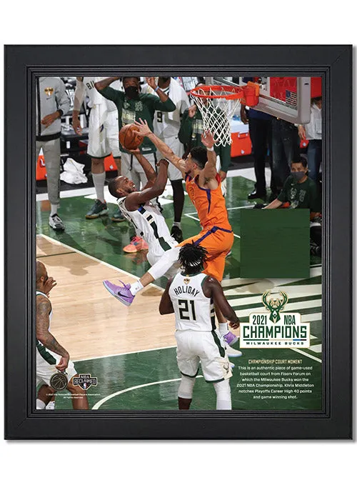 Artsman Championship Key Moment #2 Khris Middleton Game Winner Milwaukee Bucks Court Frame