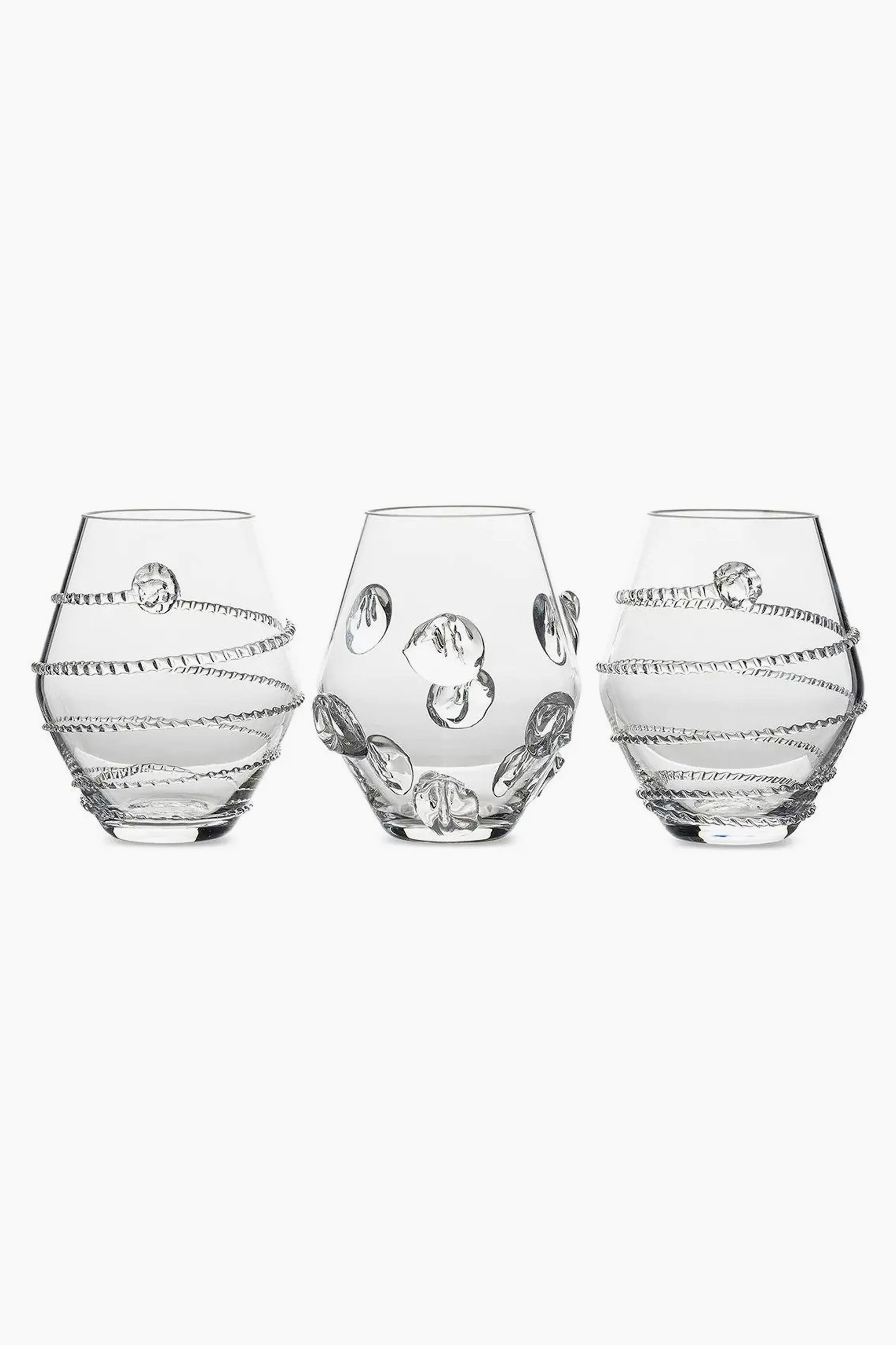 Assorted Mini Clear Vases Set Of 3