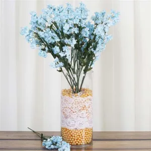 Baby Breath Bush Artificial Silk Flowers - Blue