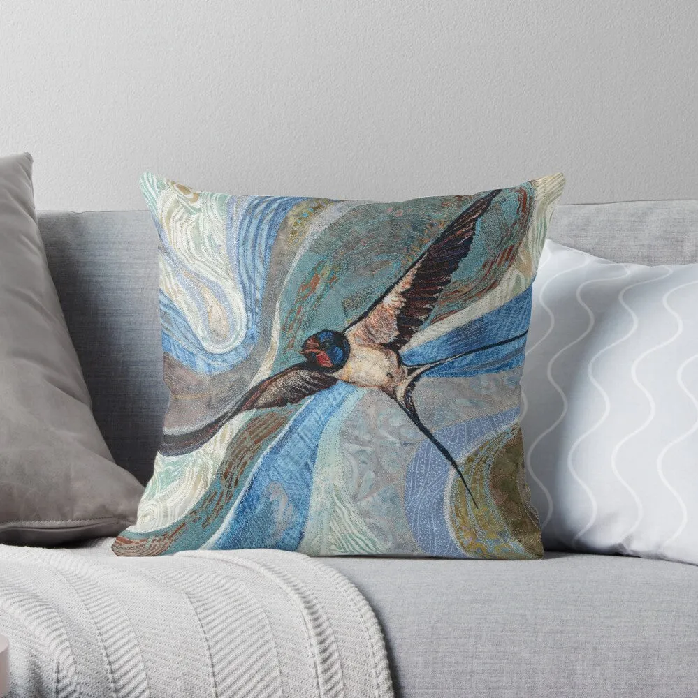 Barn Dancer (Swallow) - Cushion by Rachel Wright