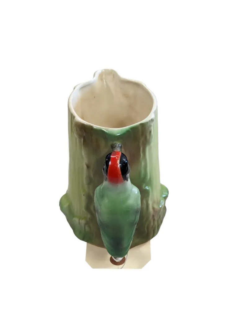 Beautiful Vintage Red Crested Woodpecker Jug