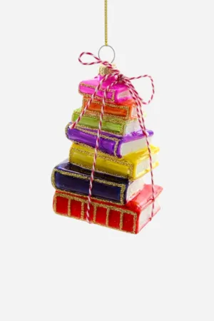 Bright Stacked Tomes Ornament