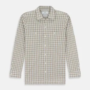 Brown Graph Overlay Check Piccadilly Shirt