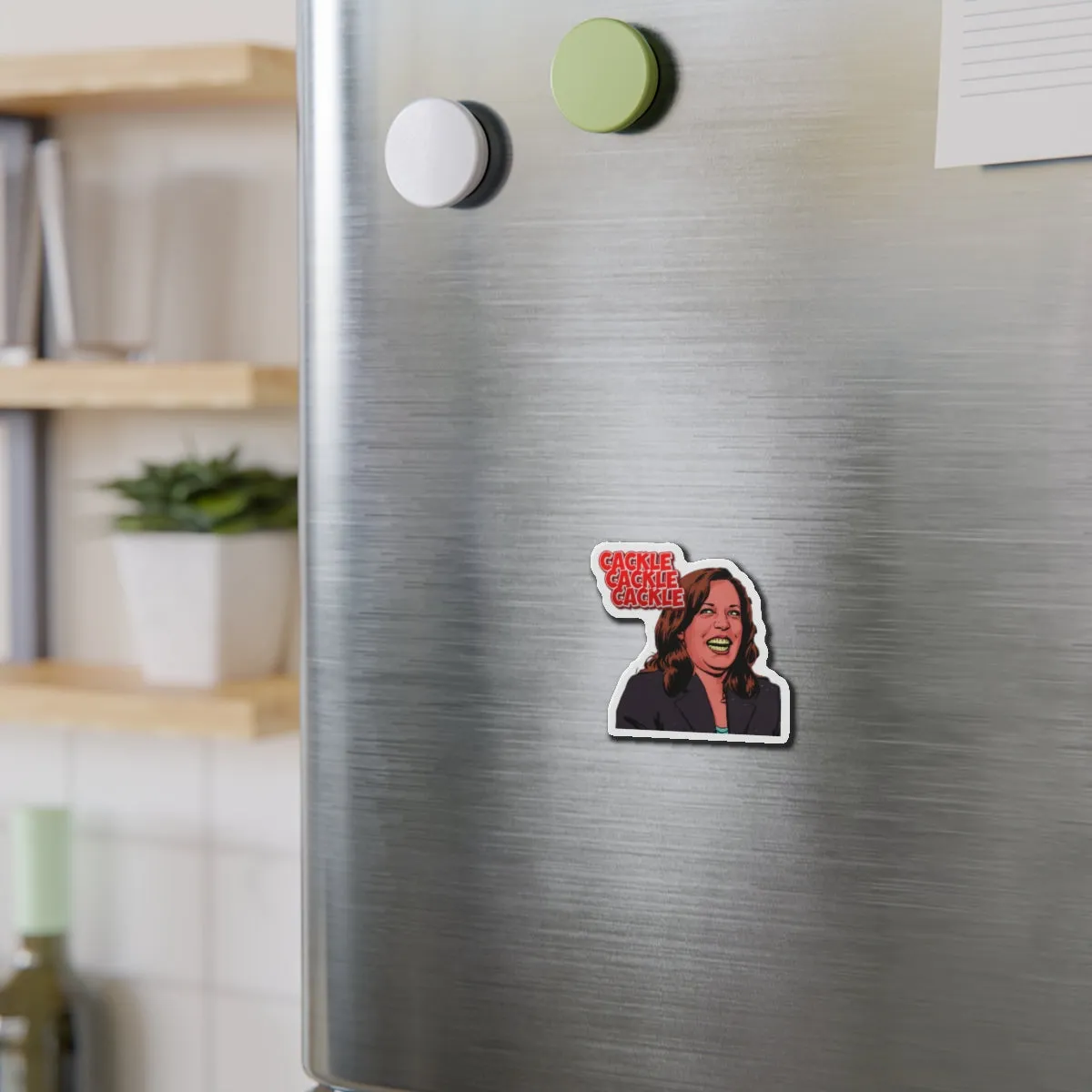 Cackling Kamala Die-Cut Magnets