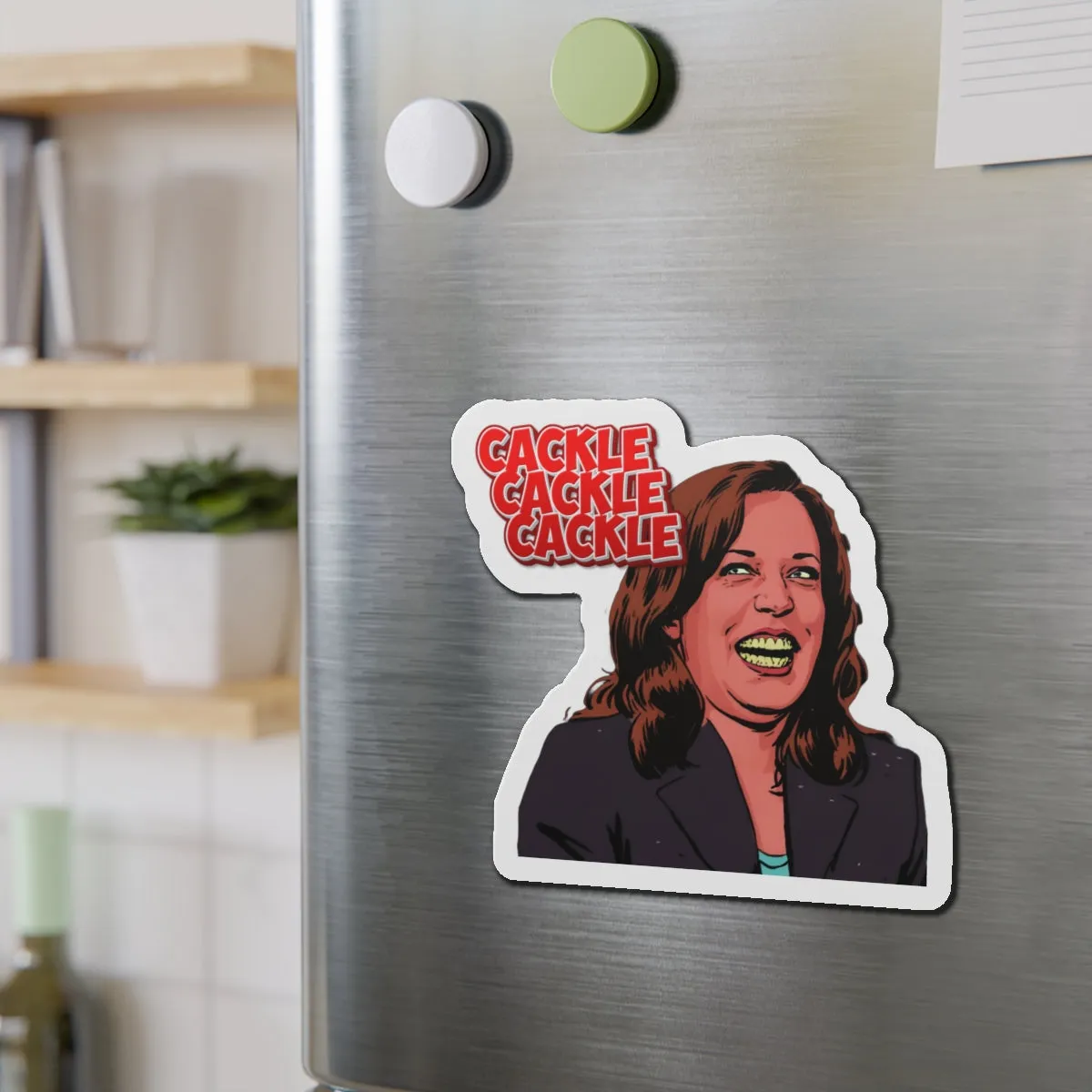 Cackling Kamala Die-Cut Magnets