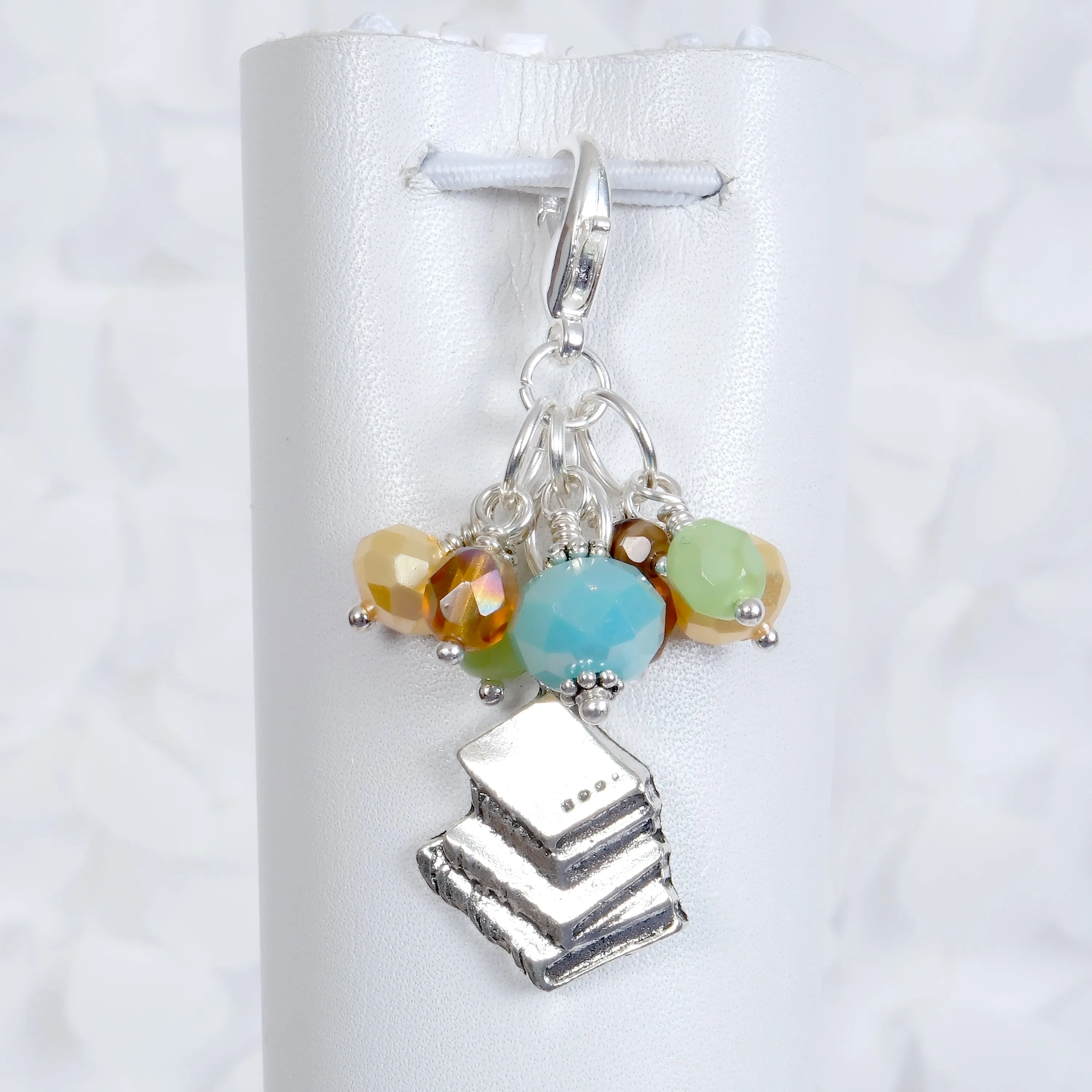 Chapters Planner Clip or Charm with Book Stack Charm