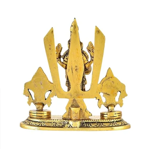 CHHARIYA CRAFTS Metal Tirupati Balaji Sri Venkateswara Shankh Chakra Tilak Idol for Home and Office Decor Wedding Housewarming Gift Item Decorative Showpieces