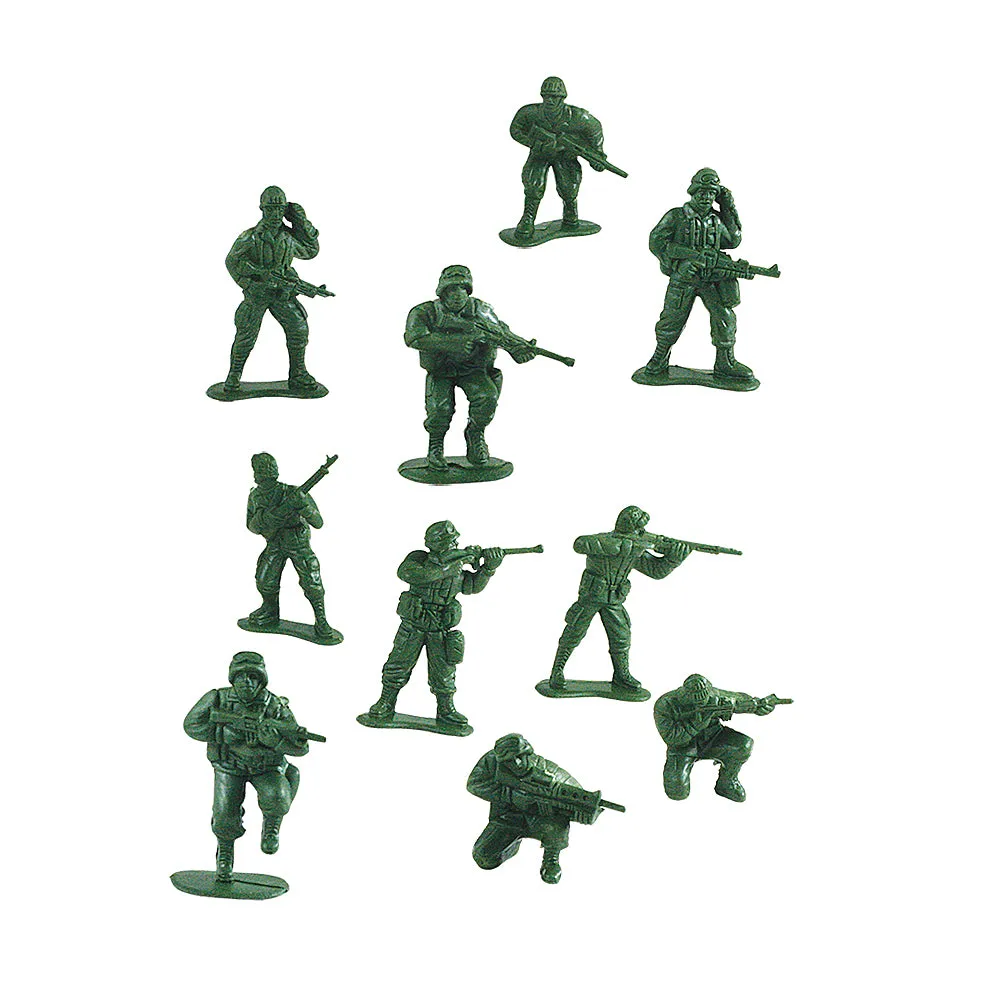 Classic Military Toy Soldiers in Carry Bucket - 100-piece Set