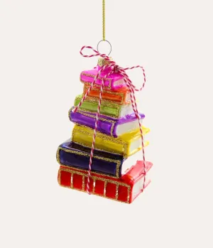 Cody Foster Bright Stacked Books Ornament