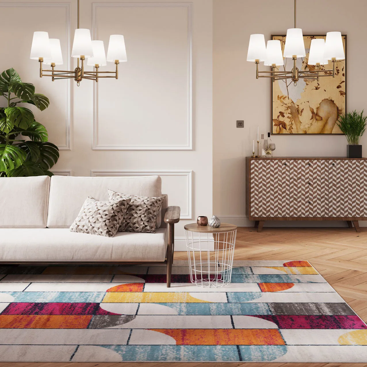 Colourful Wabi Sabi Area Rug