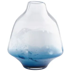 Cyan Design 09165 Water Dance Vase - Clear And Cobalt - Small