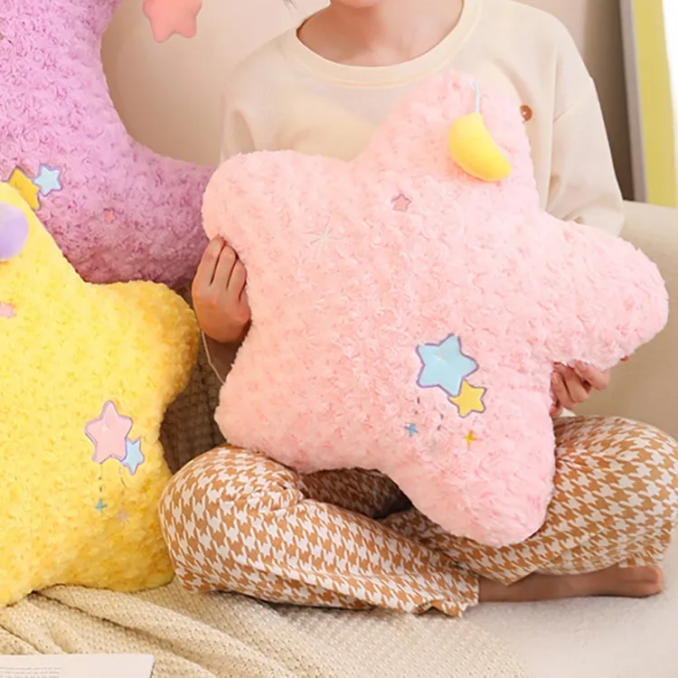 Decorative Plush Throw Pillow | Pink Star