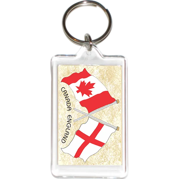 England - Canada Friendship Acrylic Key Holders