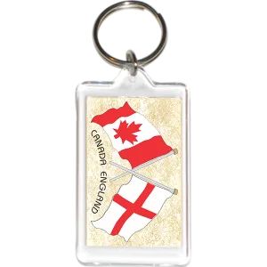 England - Canada Friendship Acrylic Key Holders