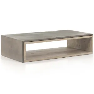 Faro Coffee Table, Dark Grey Concrete