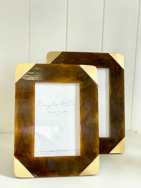 Flair - Tortoiseshell Resin Gold Frames