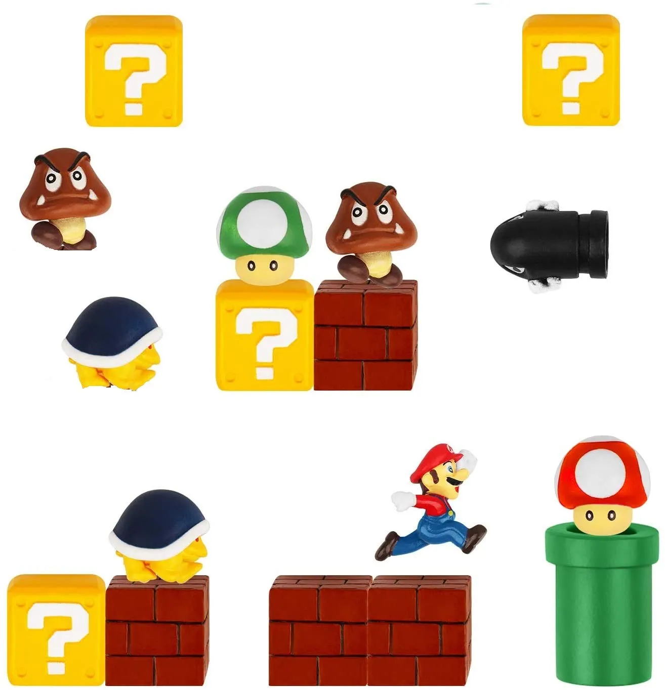 Geekmonkey Super Plumbers Bros Fridge Magnets - Set of 10