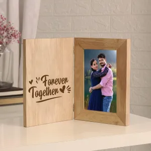 Graphicalmela Wooden folding photo frame, together forever