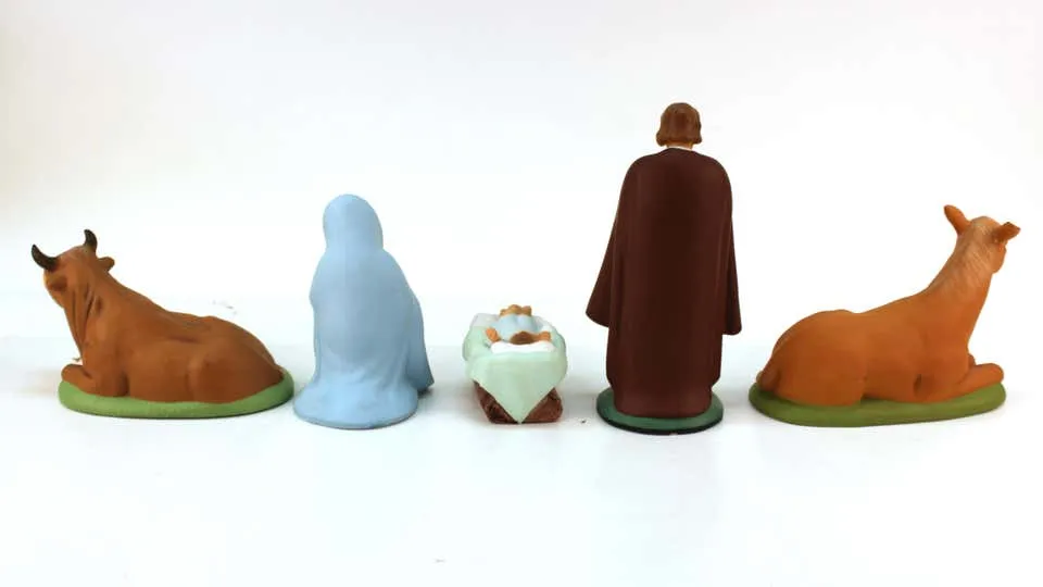 Hakata Wasaki Japanese Ceramic Nativity Scene Figurines