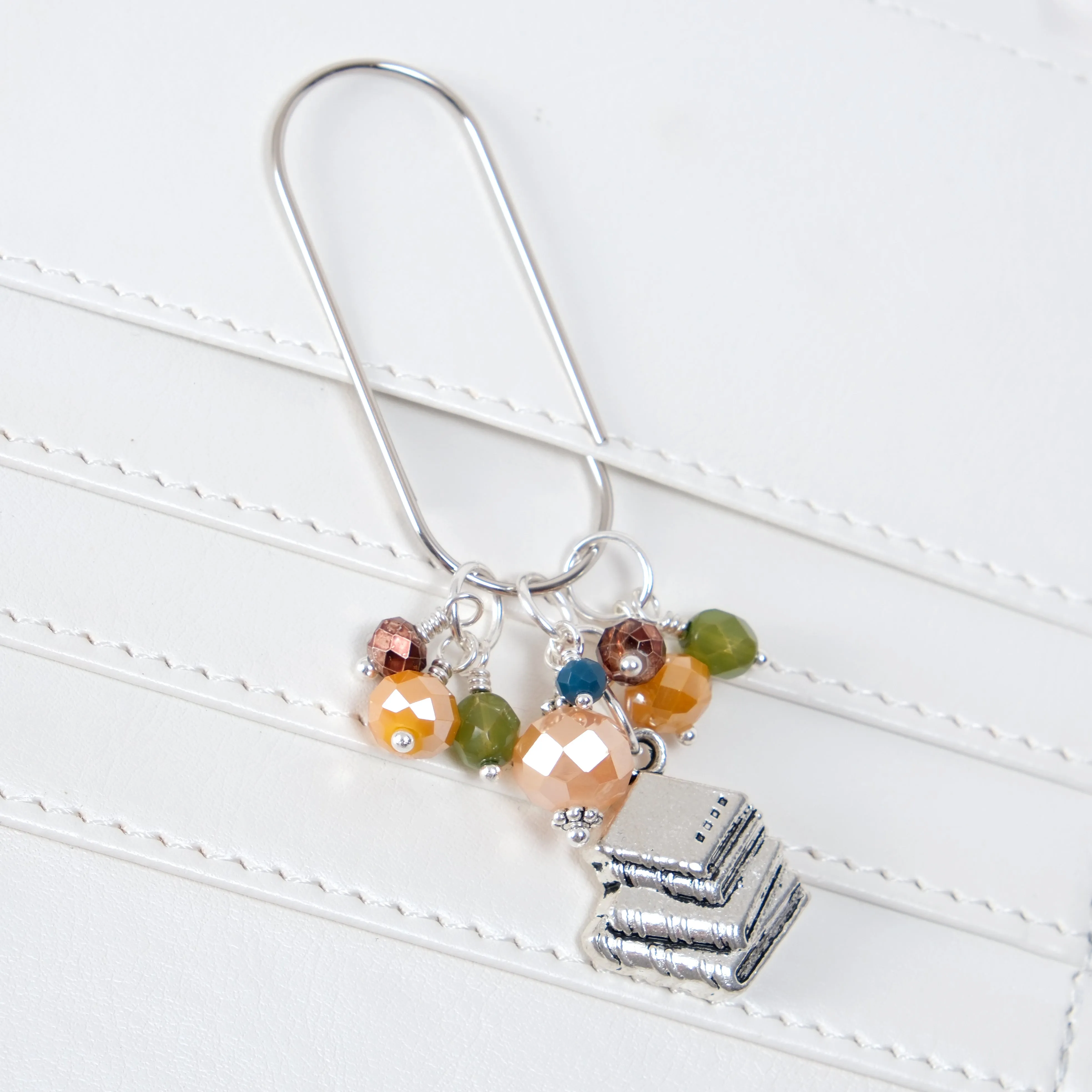 Home Sweet Home Planner Clip or Charm with Book in Silver or Rose Gold