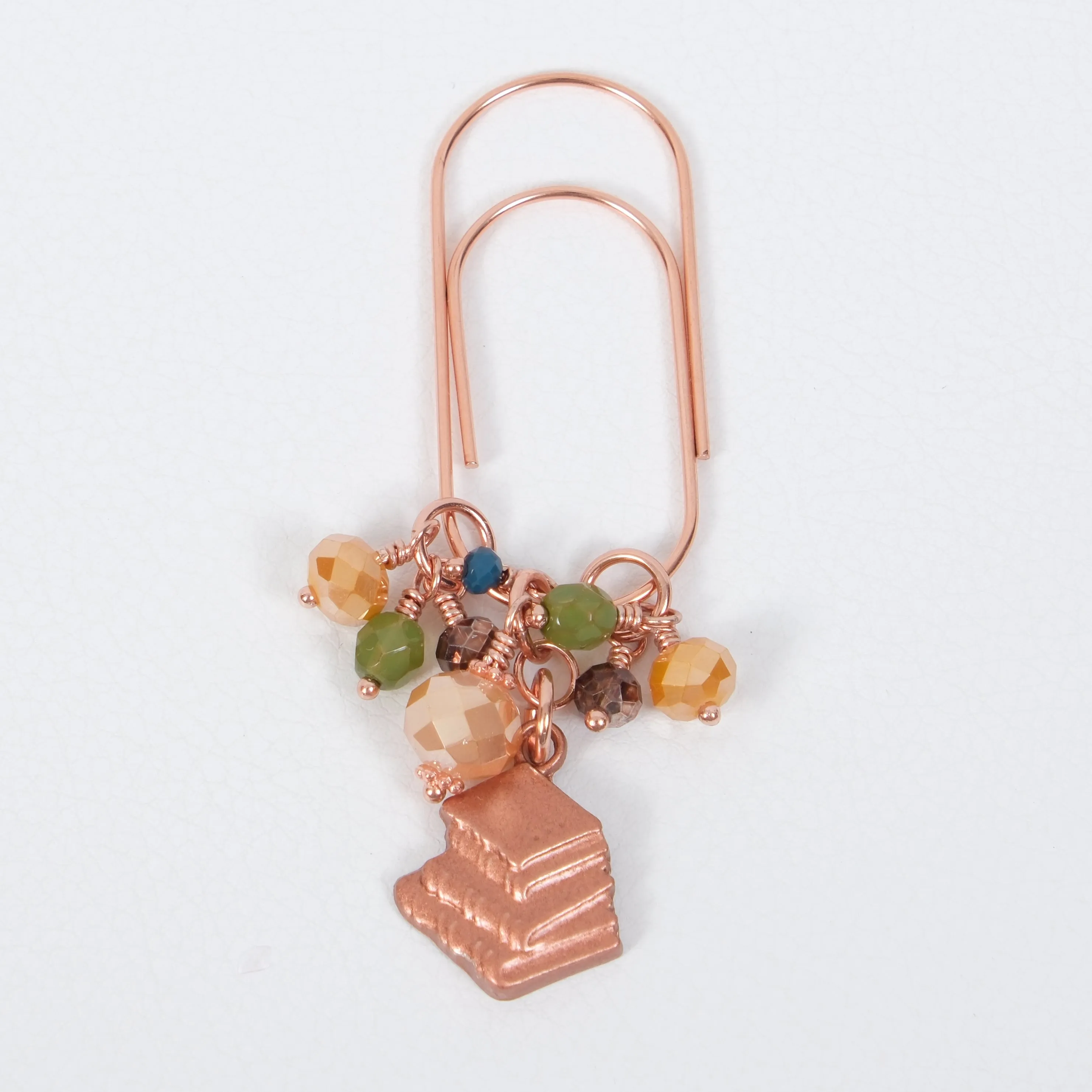 Home Sweet Home Planner Clip or Charm with Book in Silver or Rose Gold