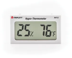 Hygro-Thermometer: dual display for Humidity  (10 to 99%RH) and Temperature  (14 to 122°/-10 to 50°C) (RHT12)