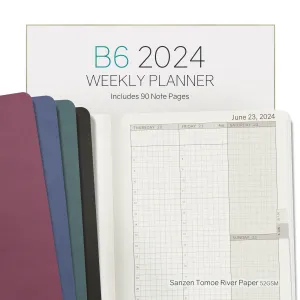 IMPERFECT | 2024 B6 Weekly Planner - 52gsm Tomoe River Paper (Stacked Weekends)