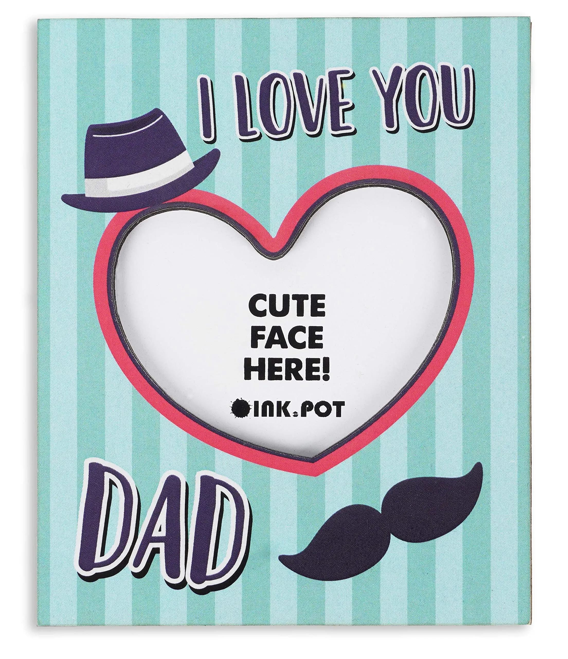 Inkdotpot I Love You Dad Photo Magnet Frame- Magnetic Photo Frames For Refrigerator Magnets- Mini Photo Frames-Gift For Dad/Fathers Day Gift| 10 x 8 cm