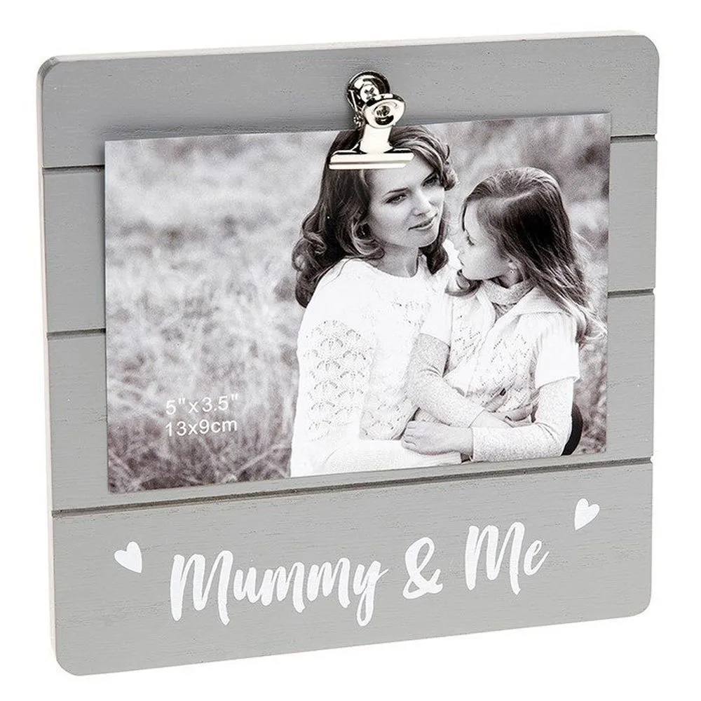 Joe Davies 16cm Grey Mummy and Me Clip Photo Frame