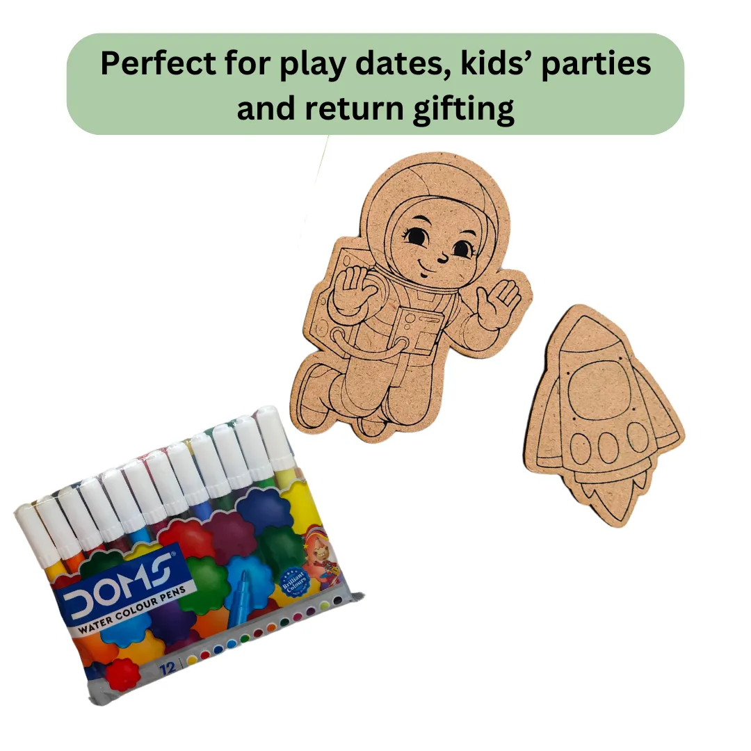 JoGenii I Can Be An Astronaut- JoGenii's Mini DIY Kit| Return Gift, (Pack of 10)