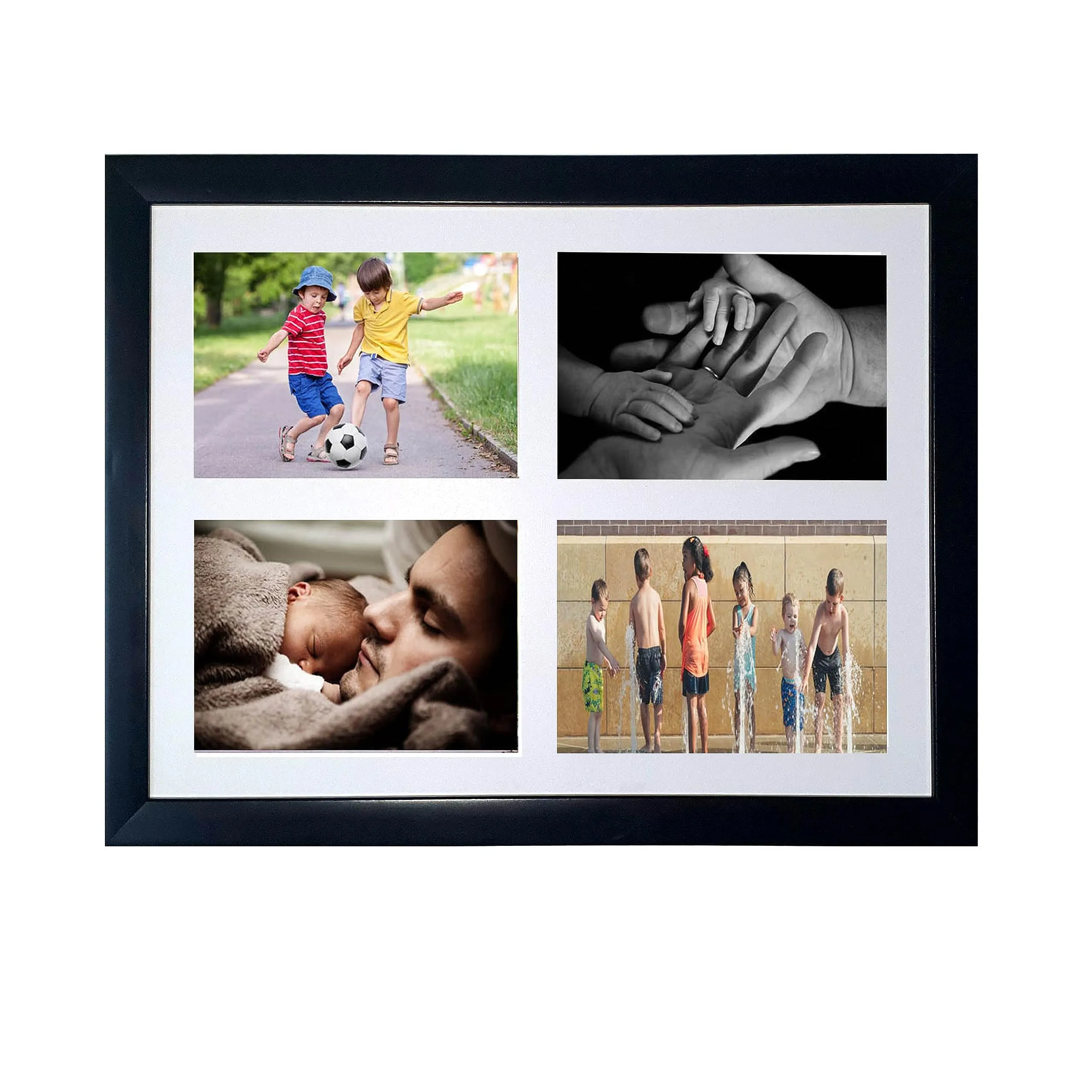 KALA POTLII Wall Hanging Photo Frames for Home & Office Decore | Four in One Single Frame for Living Room & Bed Room Collage Decoration (12 x16 inch, Black)