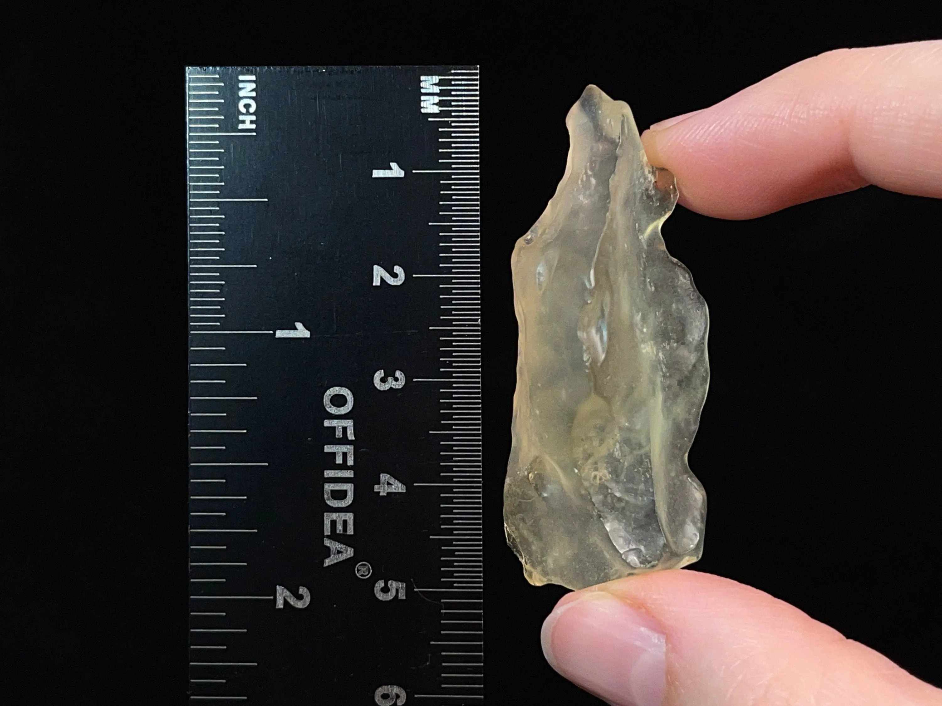 LIBYAN DESERT GLASS, Raw Crystal - Rare, 2A Grade, 11.2g - Metaphysical, Healing Crystals and Stones, 46832