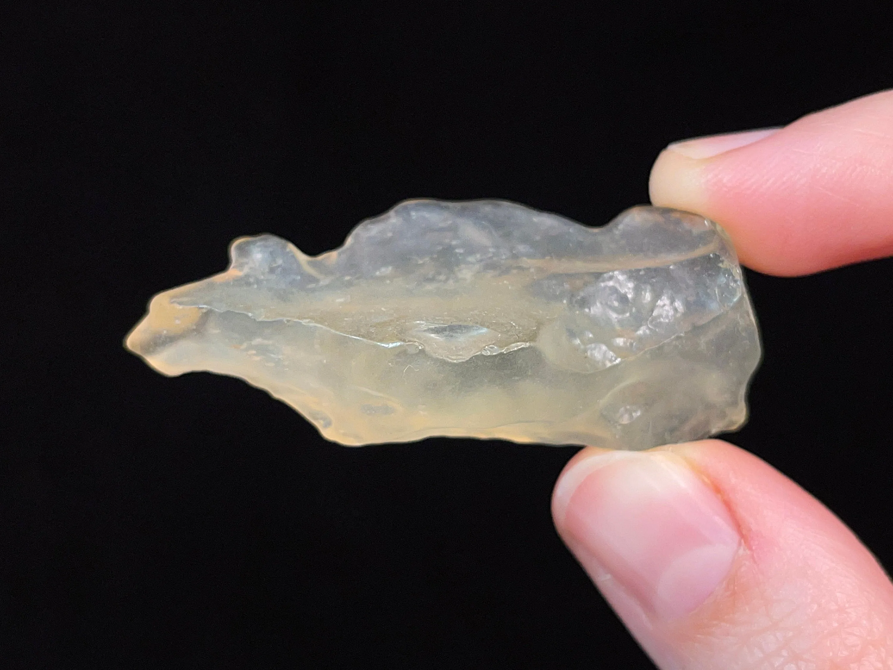 LIBYAN DESERT GLASS, Raw Crystal - Rare, 2A Grade, 11.2g - Metaphysical, Healing Crystals and Stones, 46832