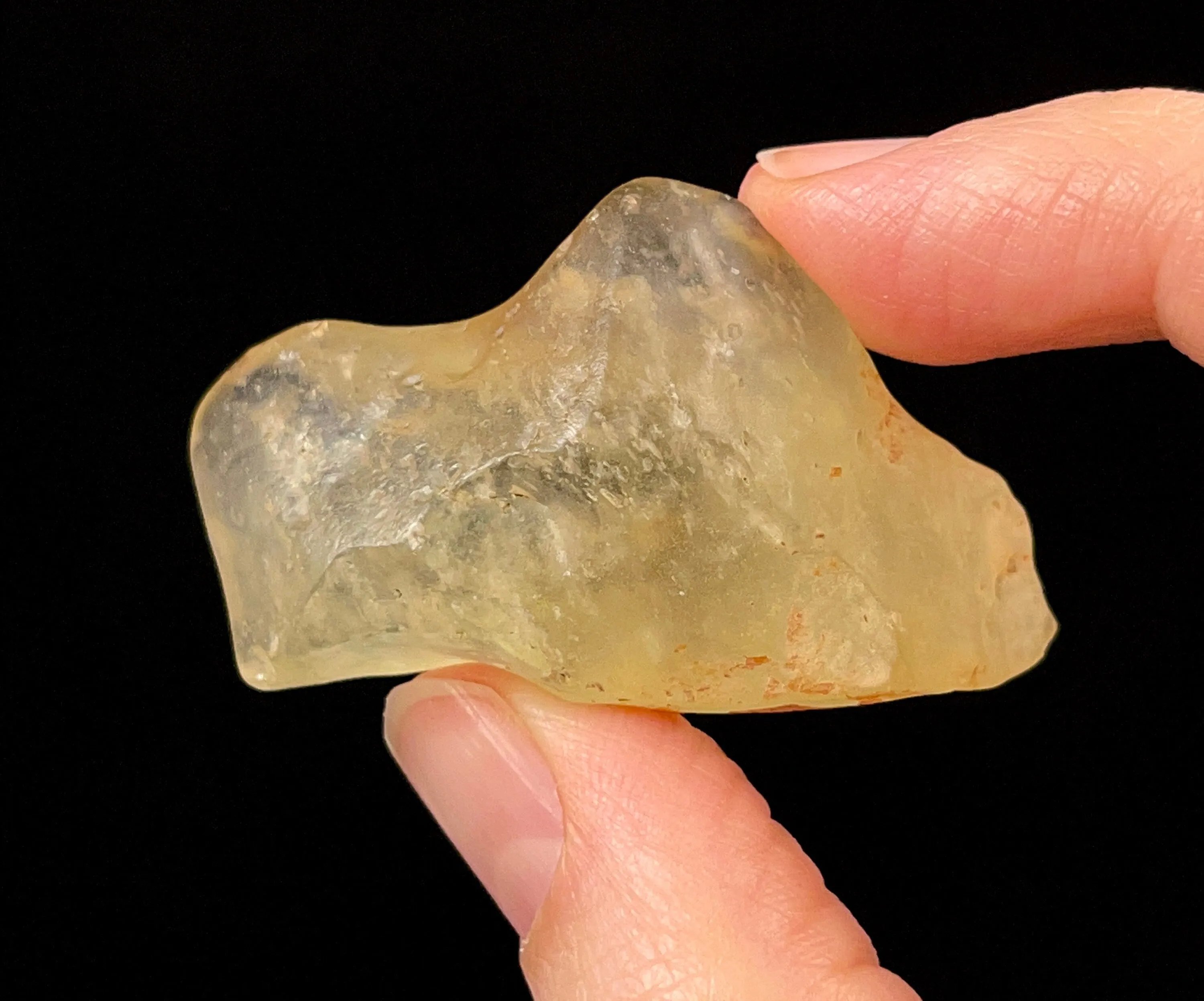 LIBYAN DESERT GLASS, Raw Crystal - Rare, Green - Raw Rocks and Minerals, Unique Gift, Home Decor, 52182