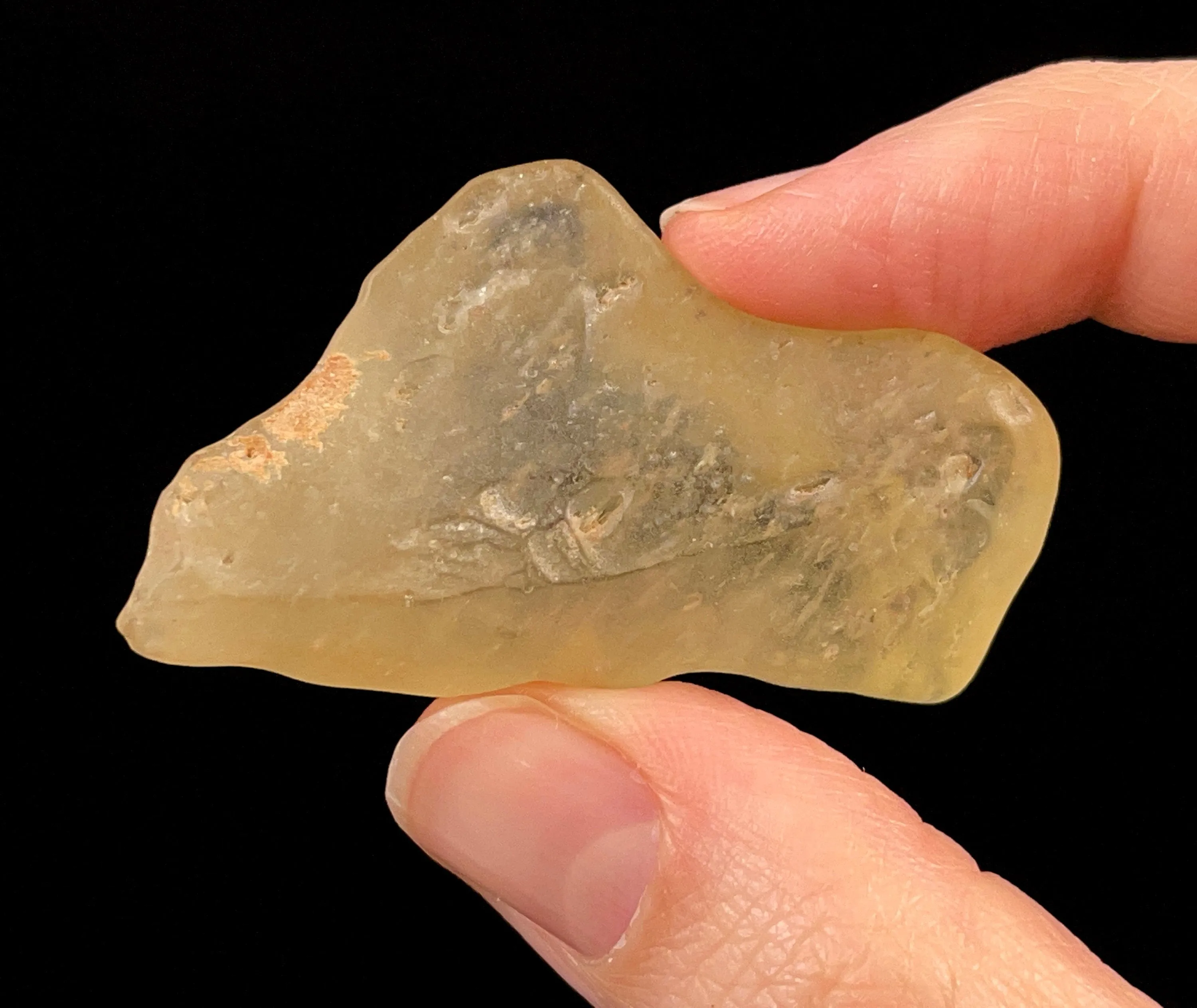 LIBYAN DESERT GLASS, Raw Crystal - Rare, Green - Raw Rocks and Minerals, Unique Gift, Home Decor, 52182