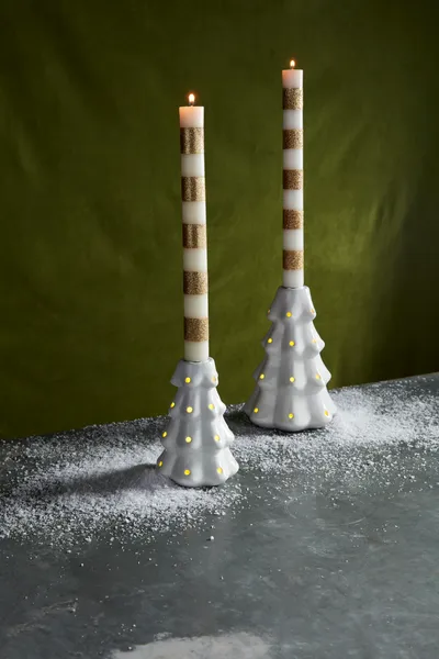 Light-Up Tree Taper Holders By Mud Pie