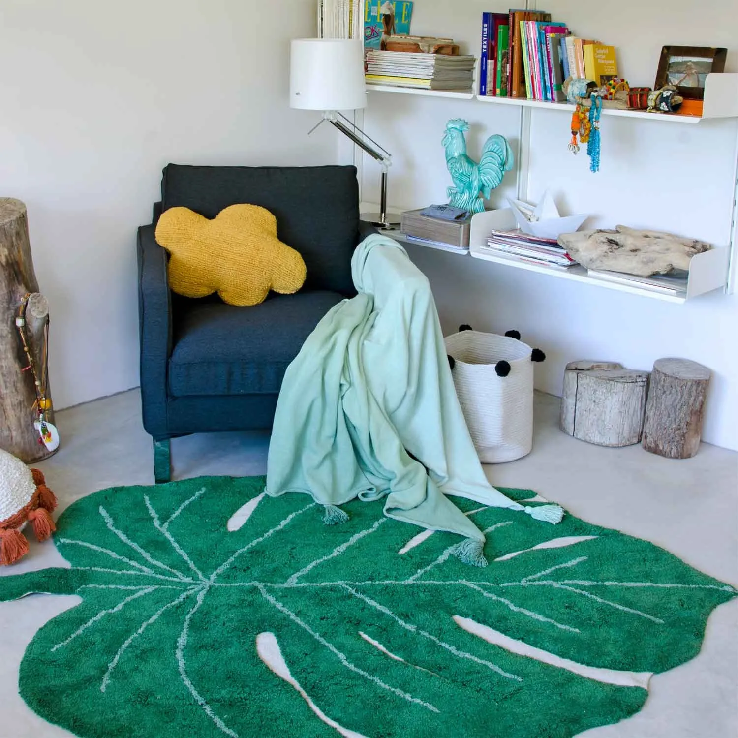 Monstera Leaf Washable Rug