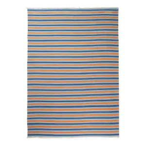 Multicolored Flatweave Cotton Rug - 12' x 16'