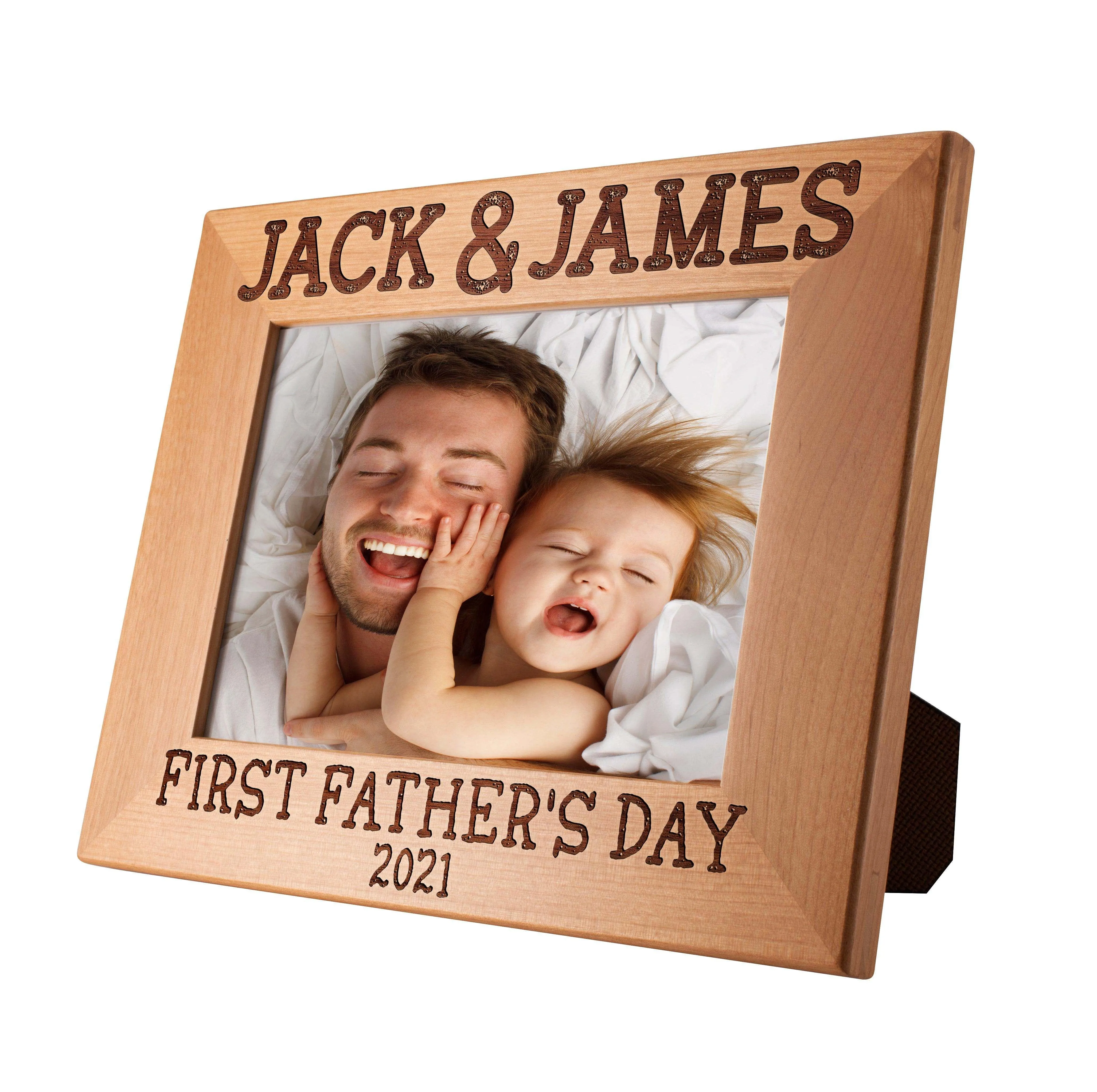 Personalized First Father's Day Picture Frame, Christmas Gifts for Dad