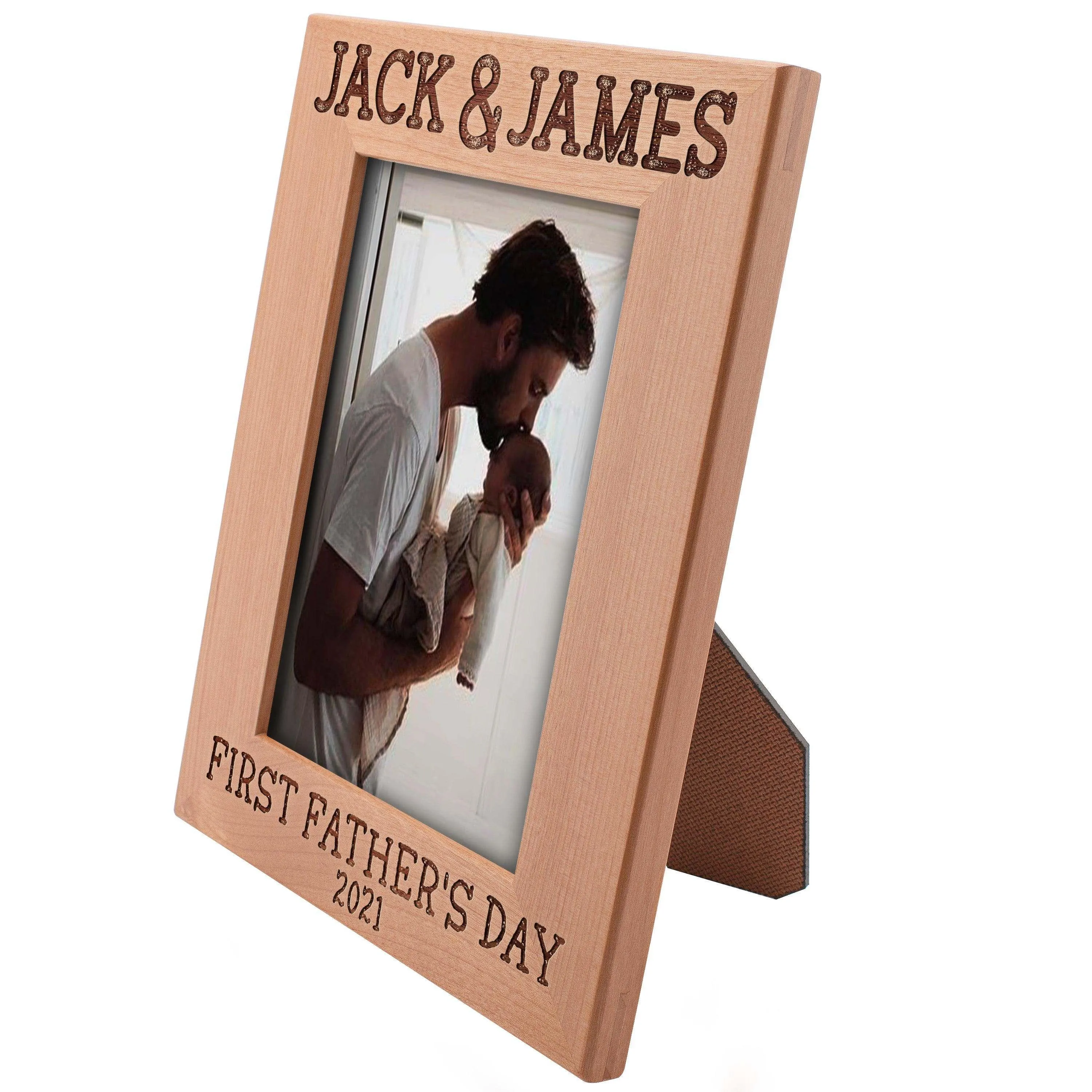 Personalized First Father's Day Picture Frame, Christmas Gifts for Dad