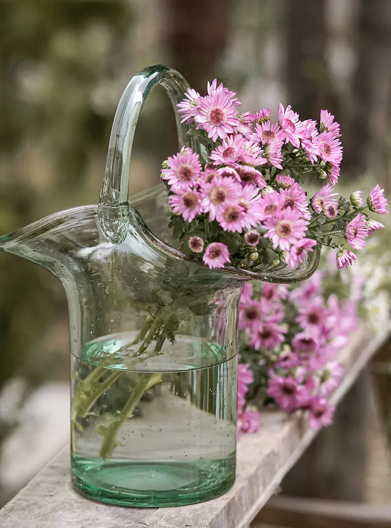 Pink Tote Bag Glass Vase