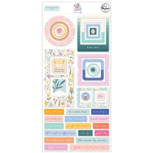 Pinkfresh Studio Chipboard Frames Stickers 5.5"X11" The Simple Things