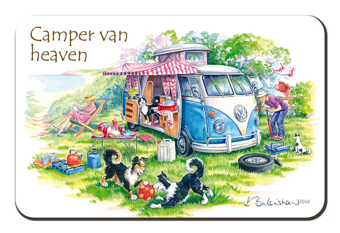 "Camper Van Heaven" Fridge Magnet