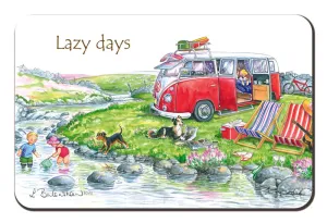 "Lazy Days" Fridge Magnet