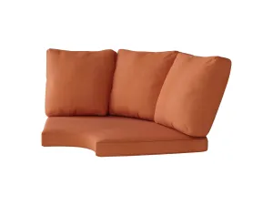 Replacement Back & Seat Round Corner Sectional Cushions 4pc - Orange