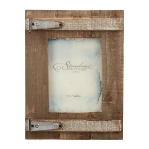 Rustic Natural Wood Barn Door Picture Frame