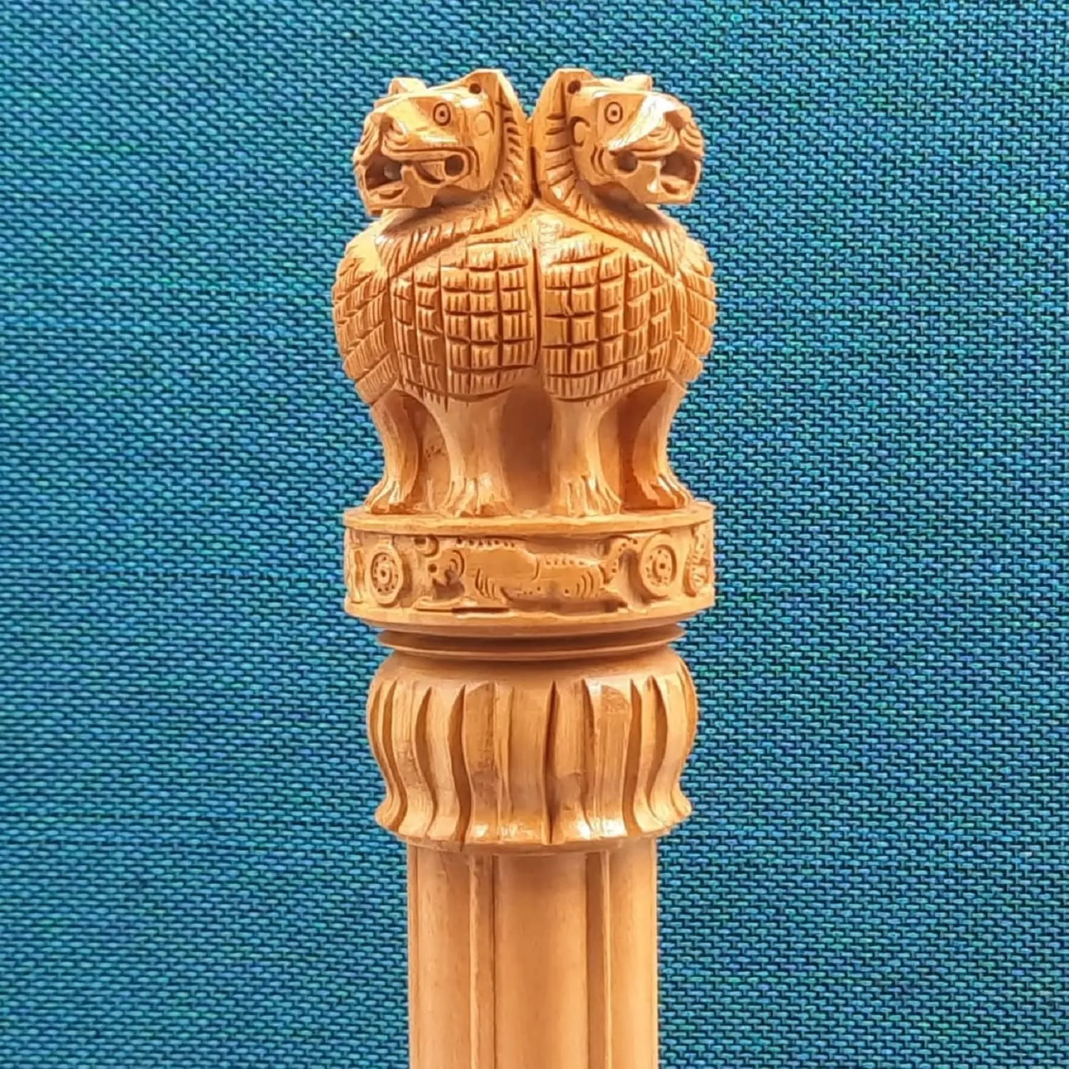 Shashi Art & Craft Wooden Ashoka Stambh Desk Ashoka Pillar Ideal for Advocate Tabel Office & Home Decor Showpiece Best for Gifting Purpose (6 Inch)